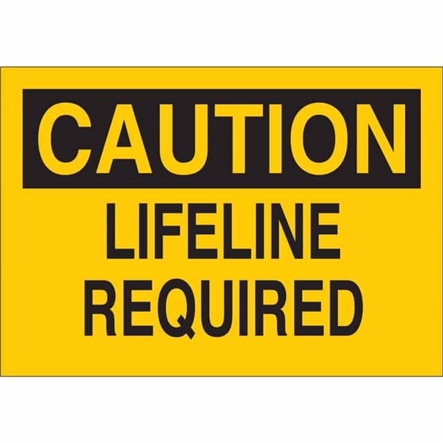 40975 B555 7X10 BLK/YEL CAUTION