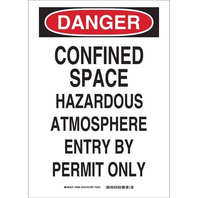 40996 B555 14X10 RED/BLK/WHT DANGER