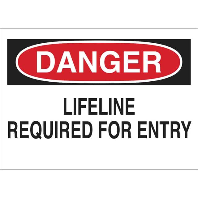 40999 B555 7X10 RED/BLK/WHT DANGER