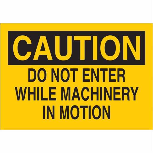 40626 B555 10X14 BLK/YEL CAUTION DO NO