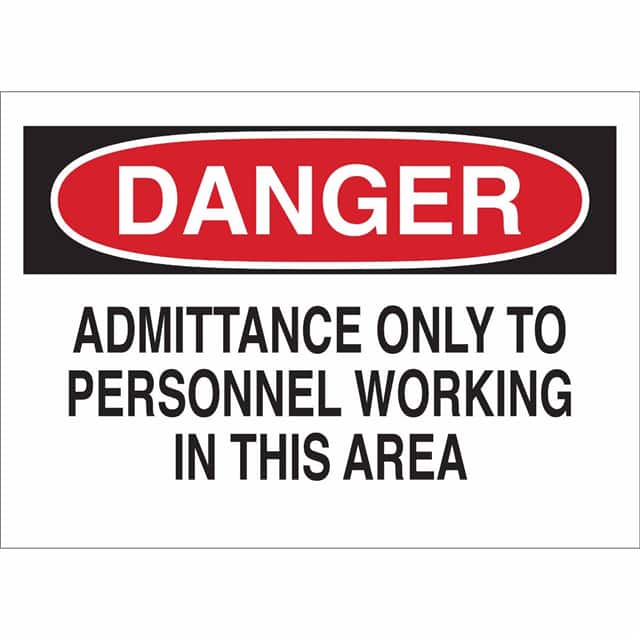 40638 B555 10X14 RED/BLK/WHT DANGER