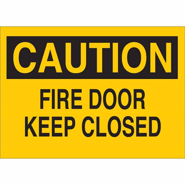 41076 B555 10X14 BLK/YEL CAUTION FIRE