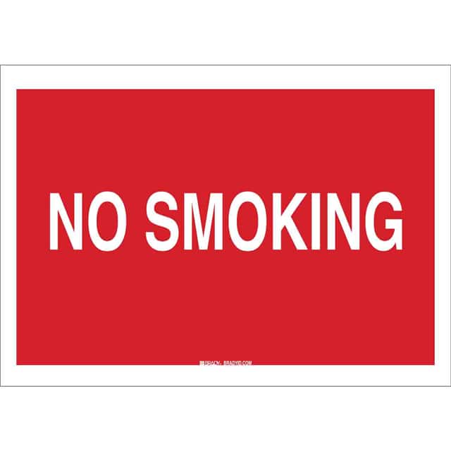 42687 B555 7H X10W, WHT/RED, NO SMOKIN