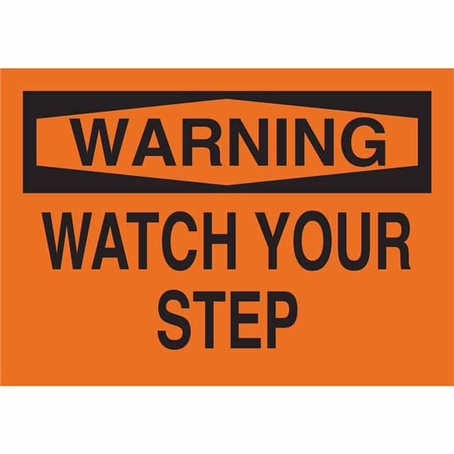 43215 B555 7X10 BLK/ORG WARNING
