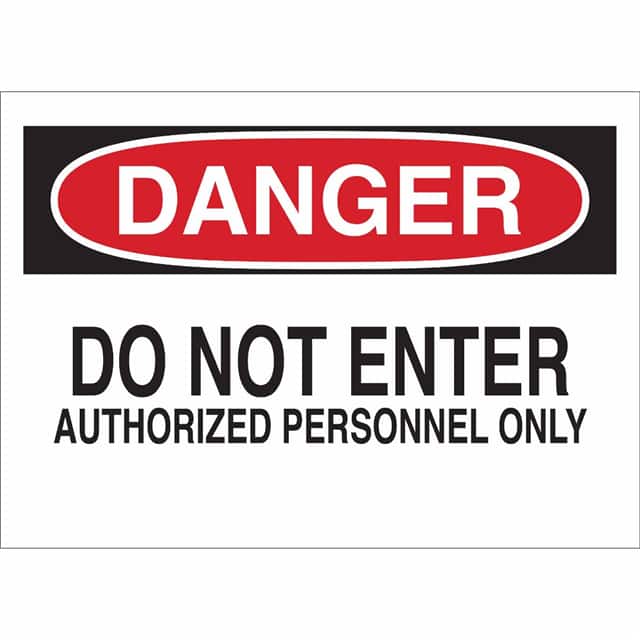 40645 B555 7X10 RED/BLK/WHT DANGER