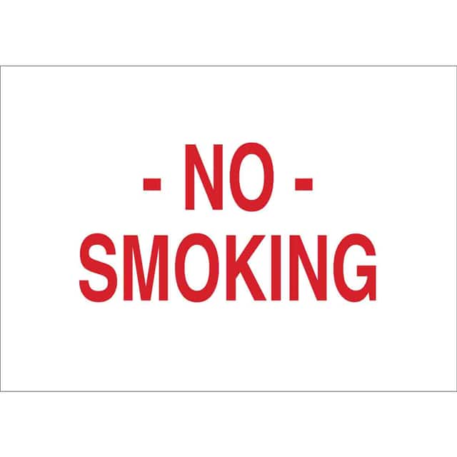 42693 B555 10X14 RED/WHT NO SMOKING OR