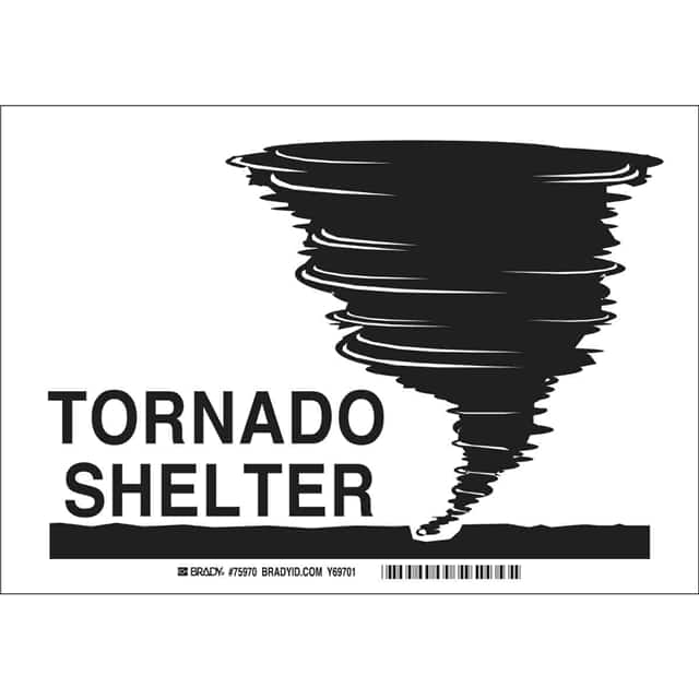 41125 B555 10X14 BLK/WHT TORNADO SHELT