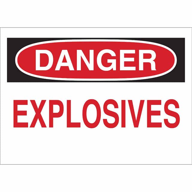 43231 B555 7X10 RED/BLK/WHT DANGER