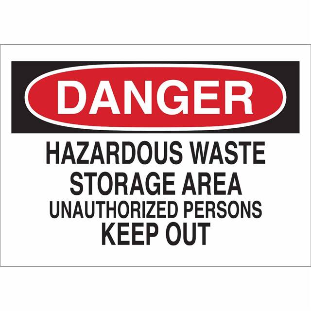 40666 B555 10X14 RED/BLK/WHT DANGER HA
