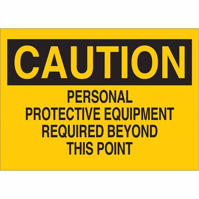 42782 B555 10X14 BLK/YEL CAUTION PERSO