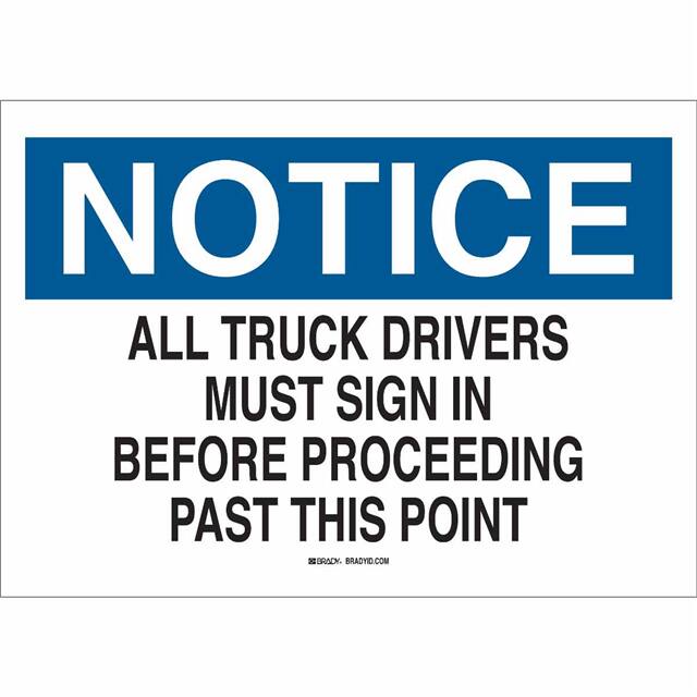 40700 B555 10X14 BLU/BLK/WHT NOTICE