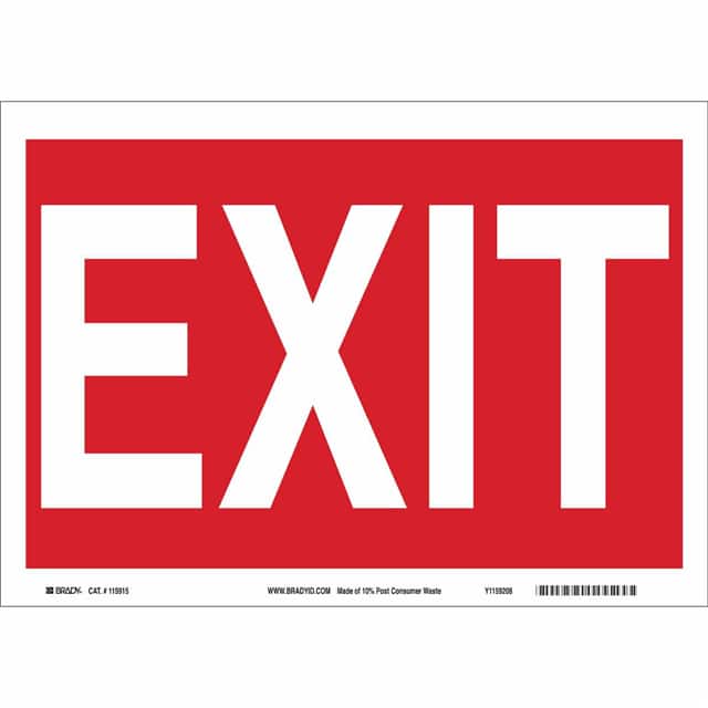 116079 B563, ECO,10"HX14"W, WHT/RED, EX