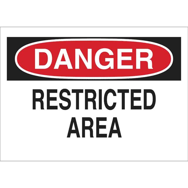 40687 B555 7X10 RED/BLK/WHT DANGER