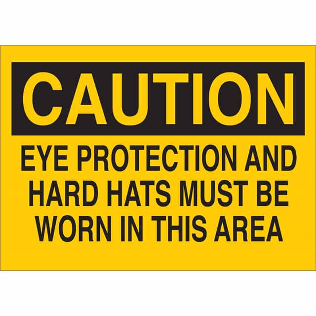 42778 B555 10X14 BLK/YEL CAUTION EYE P