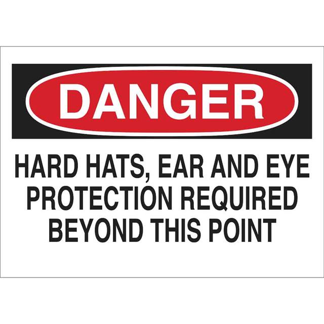 42791 B555 7X10 RED/BLK/WHT DANGER