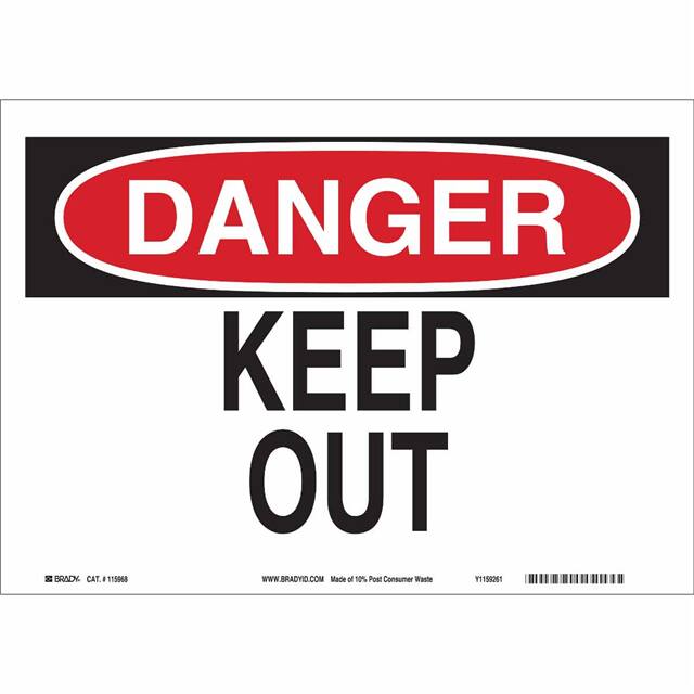 116133 B563,ECO, 7"H X 10"W, DANGER SIG