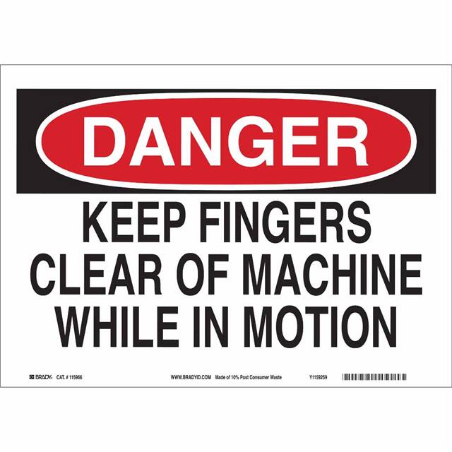 116131 B563,ECO, 7"H X 10"W, DANGER SIG
