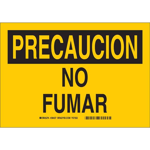 39857 SPANISH/CAUT NO SMOKING