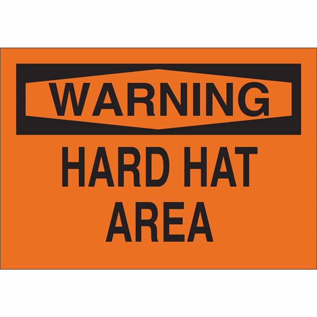 42824 B555 10X14 BLK/ORG WARNING