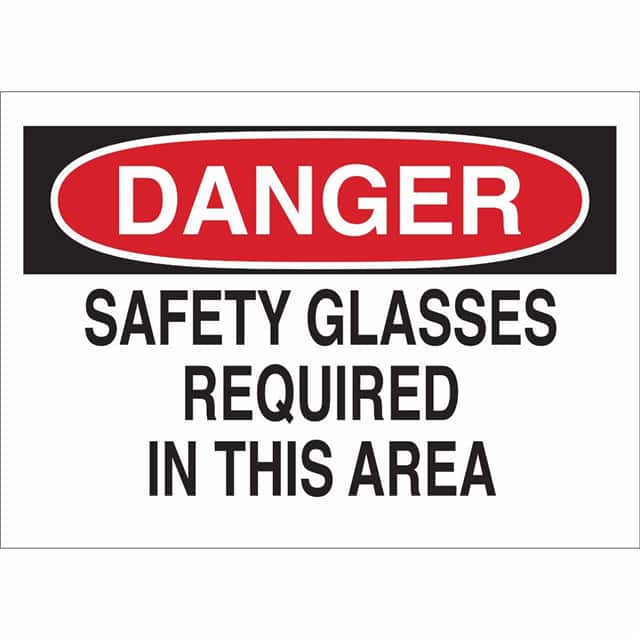 41178 B555 7X10 RED/BLK/WHT DANGER
