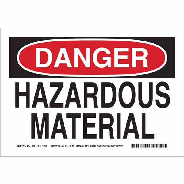 116155 B563,ECO, 7"H X 10"W, DANGER SIG