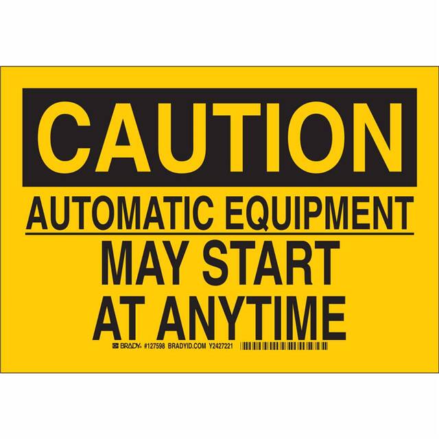 127596 B555 7X10 BLK/YEL CAUTION AUTOMA