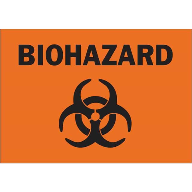 43319 B555 7X10 BLK/ORG BIOHAZARD