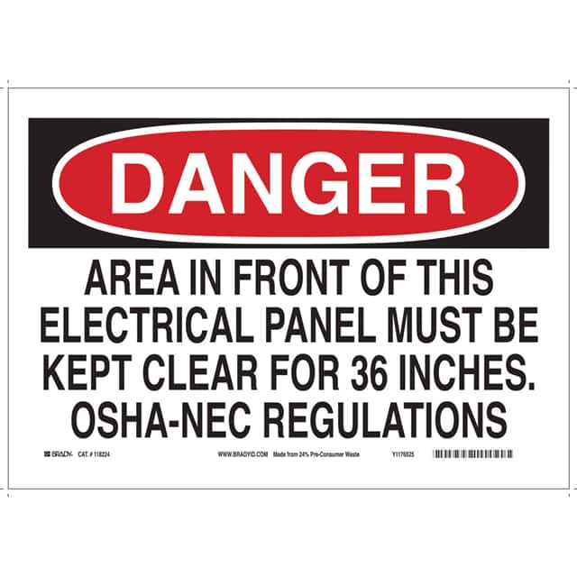 116169 B563,ECO, 7"H X 10"W, DANGER SIG
