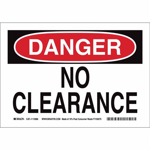 116151 B563,ECO, 10"H X 14"W, DANGER SI