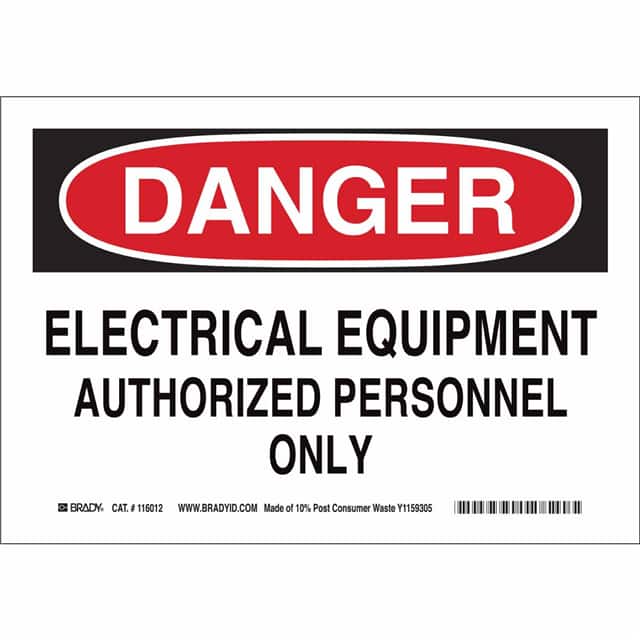 116176 B563,ECO, 7"H X 10"W, DANGER SIG