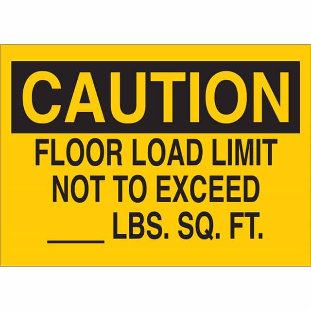 43328 B555 7X10 BLK/YEL CAUTION