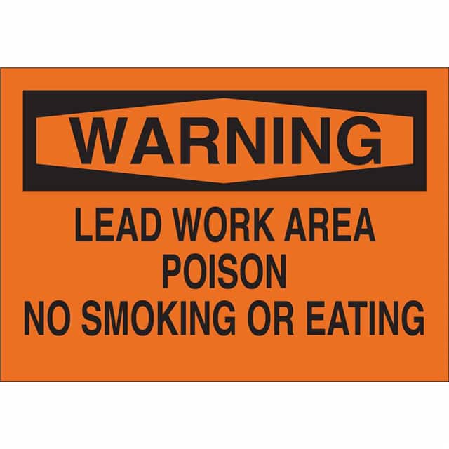 43318 B555 10X14 BLK/ORG WARNING LEAD