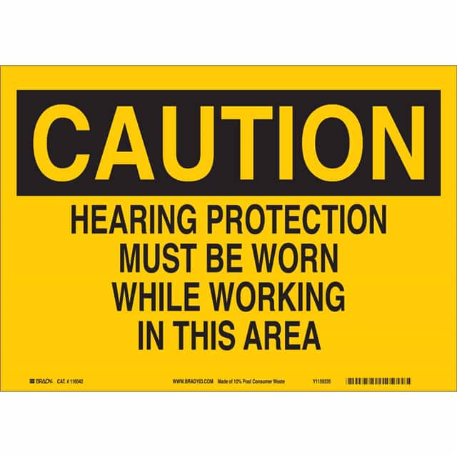 116206 B563,ECO, 10"H X 14"W, CAUTION S