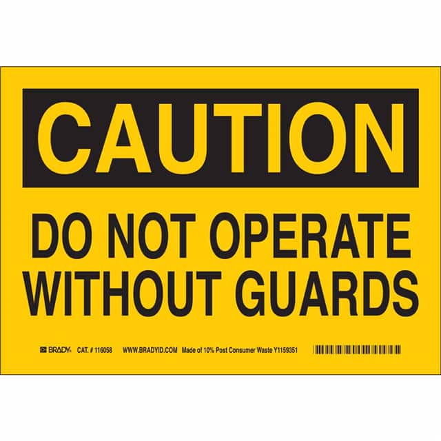 116222 B563,ECO, 7"H X 10"W, CAUTION SI