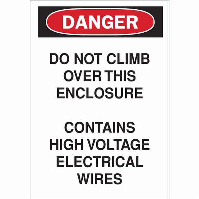 43363 B555 10X7 RED/BLK/WHT DANGER