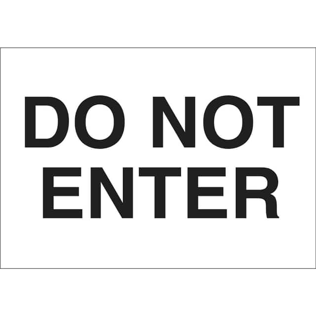 40782 B555 10X14 BLK/WHT DO NOT ENTER