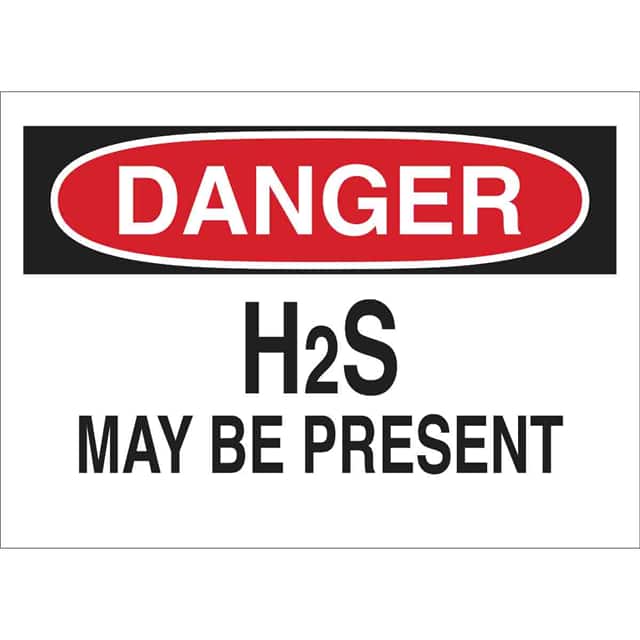 43014 B555 10X14 RED/BLK/WHT DANGER H2