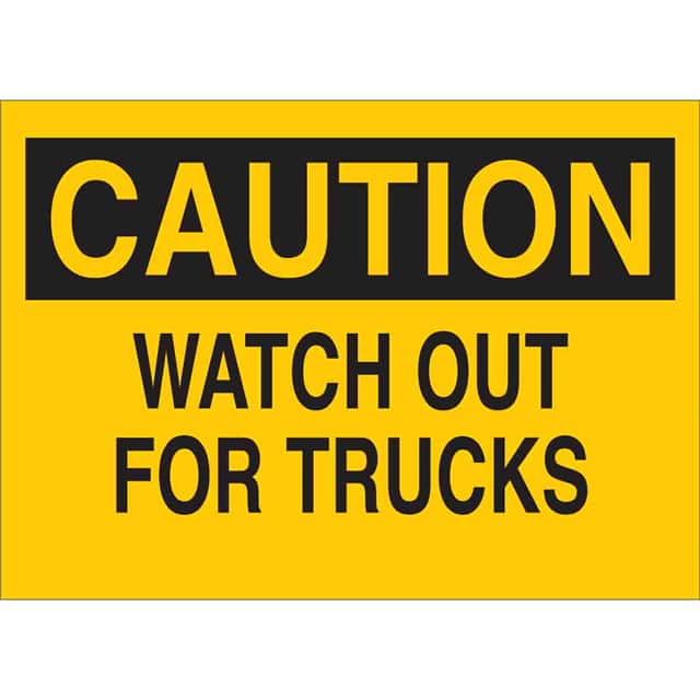 41283 B555 7X10 BLK/YEL CAUTION
