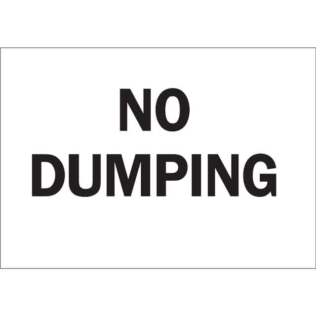 42369 B555 10X14 BLK/WHT NO DUMPING