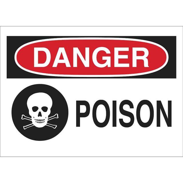 40902 B555 10X14 RED/BLK/WHT DANGER