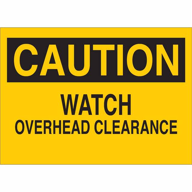 42465 B555 10X14 BLK/YEL CAUTION