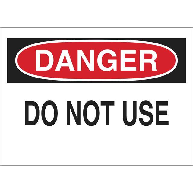 43497 B555 7X10 RED/BLK/WHT DANGER