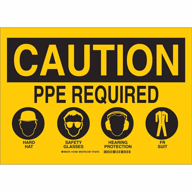 131986 B120,10X14,BLK/YEL,PPE REQUIRED