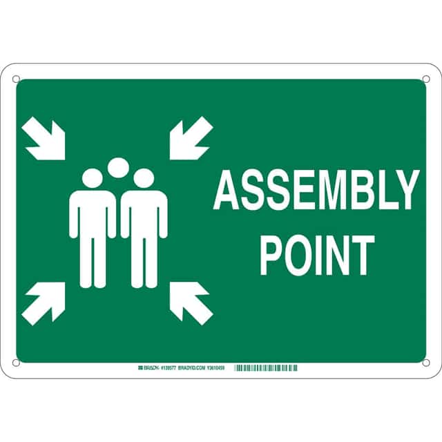 139581 B401 14X20 WHT/GN ASSEMBLY POINT