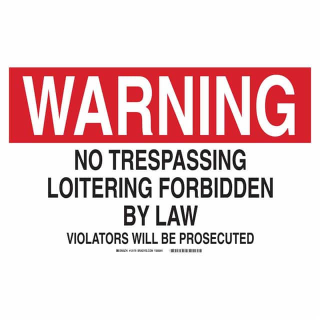12179 B401 SAFETY SIGNS BLK/RED/WHT