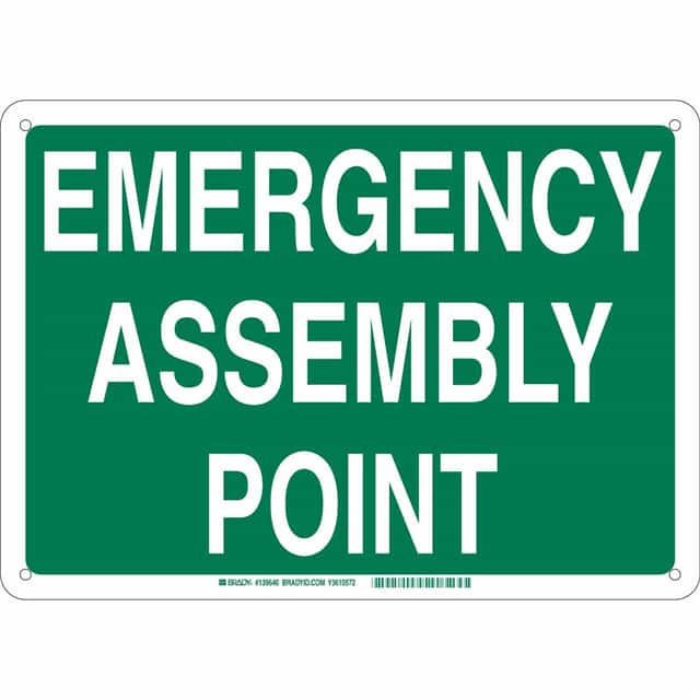 139644 B401 14X20 WHT/GN EMERGENCY ASSE