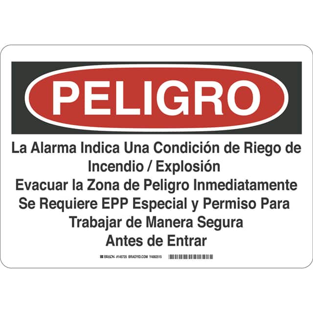 145725 B120,RED/BLK/WHT,10X14,LA ALARMA