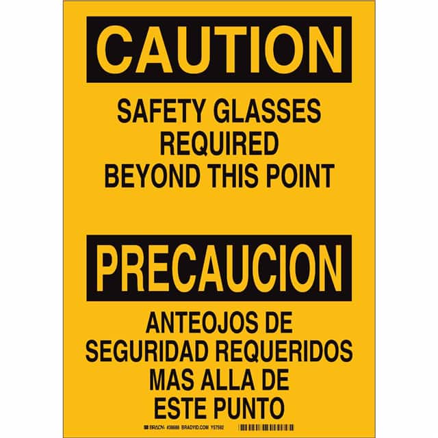 38688 BILING/CAUT SAFETY GLASS REQD