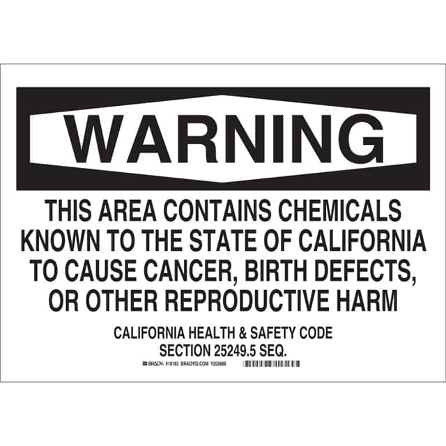 18182 B450 SAFETY SIGNS BLK/WHT
