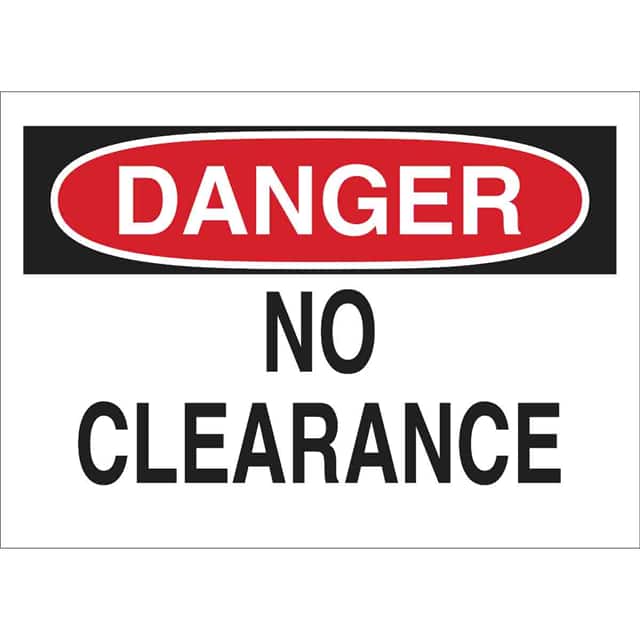 25815 B401 10X14 RED/BLK/WHT DANGER